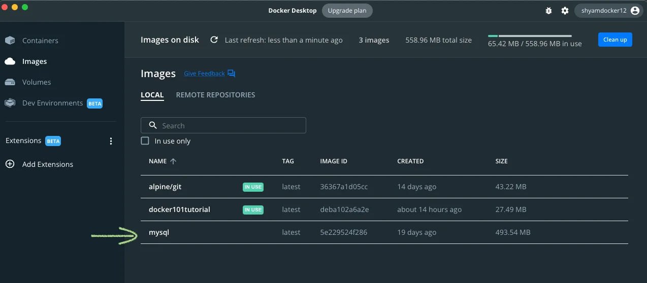 running your first container images in docker 17