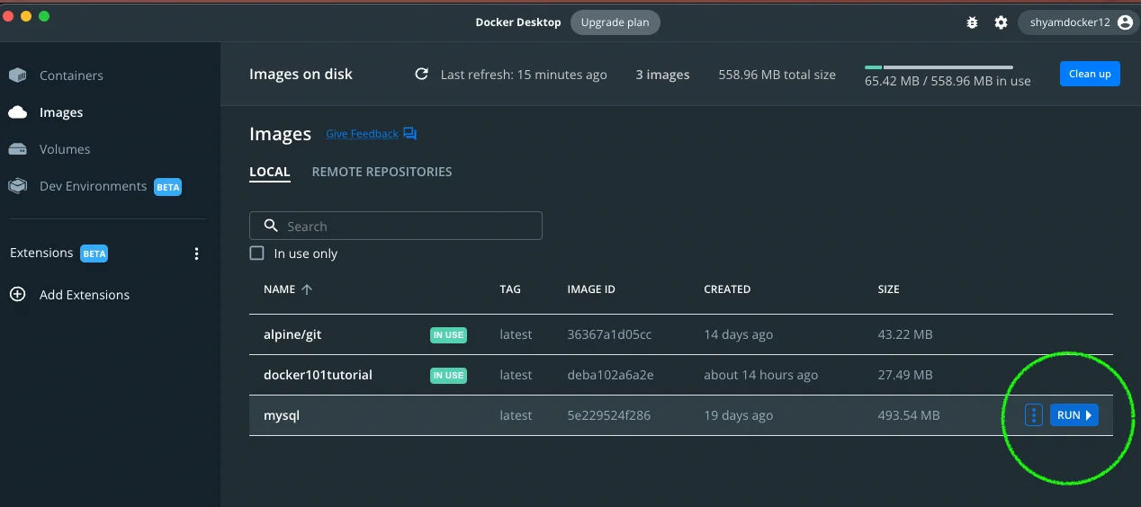 running your first container images in docker 18