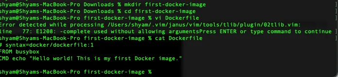 running your first container images in docker 21