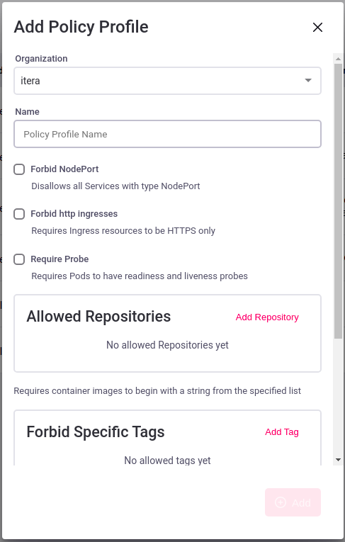 Figure.2: Add Policy Profile